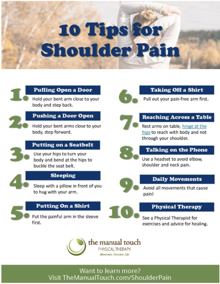 Tips to Avoid Shoulder Pain | The Manual Touch Physical Therapy
