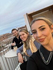 Drew, Victoria, and Jenna travelling Europe